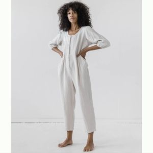 First Rite Quinn Pantsuit in laundered white